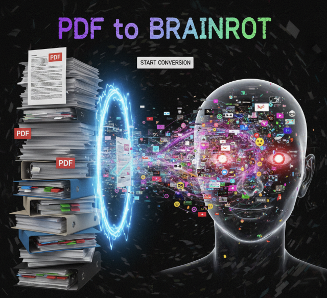 PDF to Brainrot: Transforming Documents into Engaging AI Videos